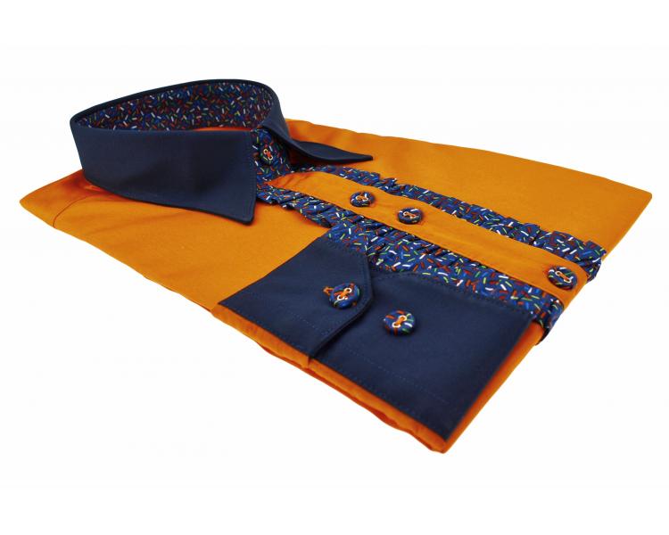 LL 3215 Женская дизайнерская оранжевая рубашка с принтом Женские рубашки