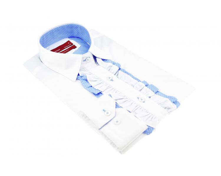 LL 3251 Белая рубашка с рюшами Женские рубашки