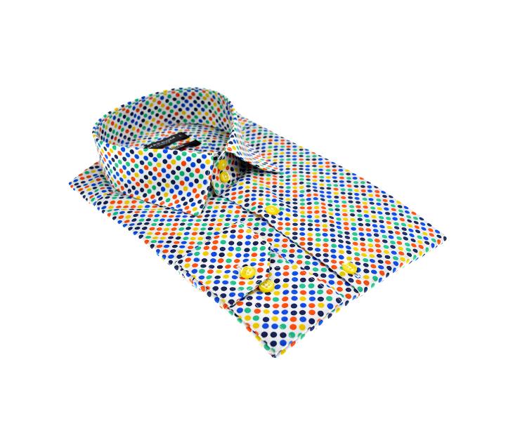 SL 5896 Рубашка в цветной горошек Мужские рубашки
