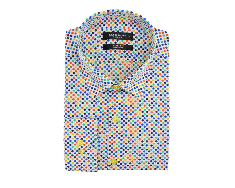 SL 5896 Рубашка в цветной горошек Мужские рубашки