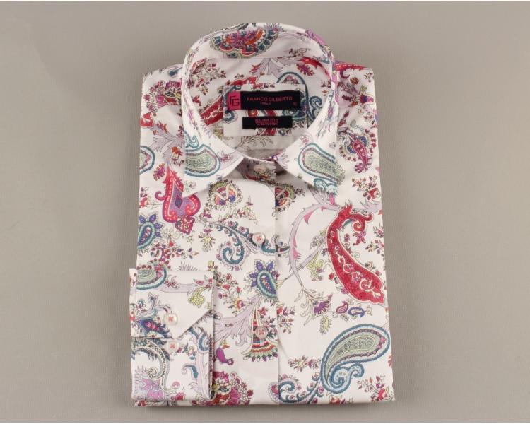 LL 3229 Мужская рубашка с цветочным принтом и длинным рукавом Женские рубашки