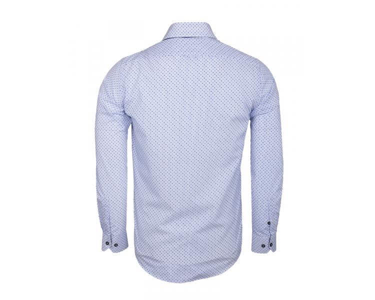 SL 5970 Мужская синяя рубашка в полоску с принтом Мужские рубашки