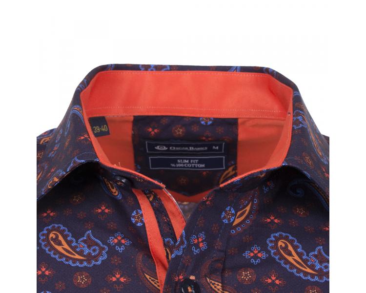 SL 6523 Цветная рубашка с принтом Пейсли Мужские рубашки