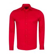 Красная классическая однотонная рубашка с длинным рукавом SL 1050-B Мужские рубашки