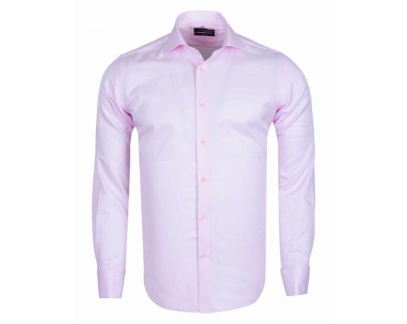 SL 6144 Розовая рубашка с двойными манжетами под запонки Мужские рубашки