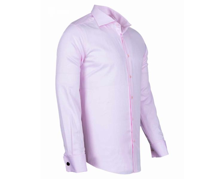 SL 6144 Розовая рубашка с двойными манжетами под запонки Мужские рубашки