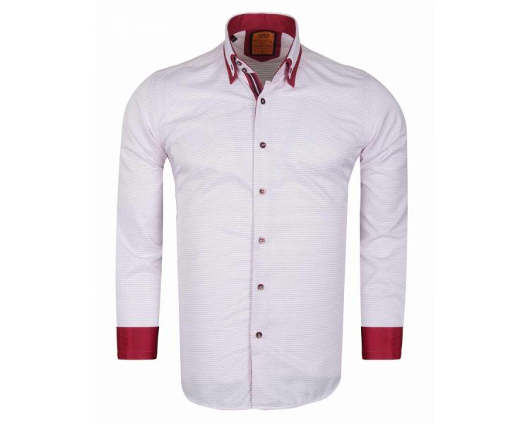 SL 6627 Рубашка с двойным воротником и красными вставками Мужские рубашки
